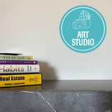 Circle Plus Art studio Wall or Door Sign | Easy Installation | Business & Studio Signage
