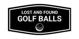 Fancy Lost And Found Golf Balls Wall or Door Sign