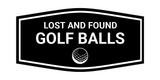 Fancy Lost And Found Golf Balls Wall or Door Sign