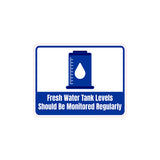 Classic Framed Plus Fresh Water Tank Levels Should Be Monitored Regularly Wall or Door Sign | RV Accessories