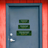 Standard Plus Please Leave Packages At The Front Door - The Gate Is Open Door or Wall Sign | Office & Home Signage