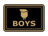 Signs ByLITA Classic Framed Boys Vintage Bathroom Wall or Door Sign