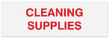 Signs ByLITA Basic Cleaning Supplies Sign - Laser-Engraved Lettering | Durable ABS Plastic | Vibrant Colors | Powerful Foam Tape