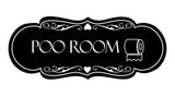 Signs ByLITA Designer Poo Room Wall or Door Sign