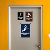 Signs ByLITA Portrait Round Mic Check Area Door or Wall Sign Easy Installation | Directing Artists & Co-Workers | Music | Concert | Festivals