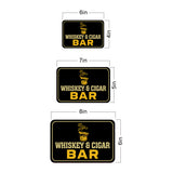 Classic Framed Plus Whiskey & Cigar Bar Wall or Door Sign | Funny Home Decor