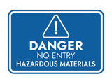 Signs ByLITA Classic Framed Danger: No Entry - Hazardous Materials Door or Wall Sign Easy Installation | Health And Safety | Building And Warning Signs