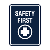 Signs ByLITA Portrait Round Safety First Wall or Door Sign