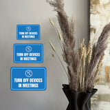 Classic Framed Plus Turn Off Devices in Meetings Wall or Door Sign | Business and Office