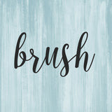 Signs ByLITA Brush, Wood Color, Square Table Sign (5" x 5”)