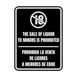 Signs ByLITA Portrait Round The Sale Of Liquor To Minors Is Prohibited Door or Wall Sign | Spanish Bilingual Alcohol Warning Signs