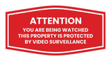 Signs ByLITA Fancy Attention You Are Being Watched This Property is Protected by Video Surveillance Sign - Security Signs | Durable Material | Easy Installation Wall or Door Sign