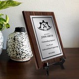 Engineering and Mechanics Theme Customizable Award Plaque | Recognition of Achievement and Service Personalizable Plaques