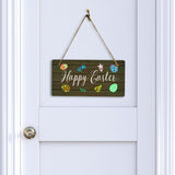 Happy Easter 5x10 Hanging Wall or Door Sign | Religious Home Decor