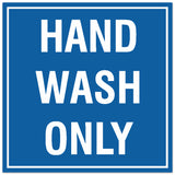 Signs ByLITA Square Hand Wash Only Sign - Easy Installation | Durable Material