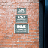 Classic Framed Plus Home Is Where You Poop Most Comfortably Door or Wall Sign | Funny Wall Decor For Bathroom