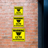Square Plus Warning CCTV In Operation Wall or Door Sign | Home and Business Security