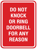 Signs ByLITA Portrait Round Do not knock or ring doorbell Sign - Laser-Engraved Lettering | Durable ABS Plastic | Vibrant Colors | Powerful Foam Tape