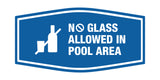 Signs ByLITA Fancy No Glass Allowed In Pool Area Outdoors Wall or Door Sign