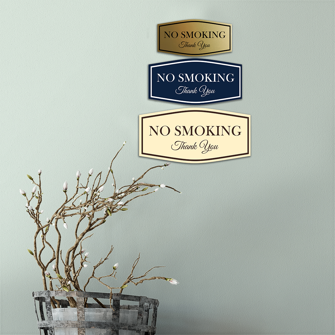 Fancy NO Smoking Thank You Wall or Door Sign