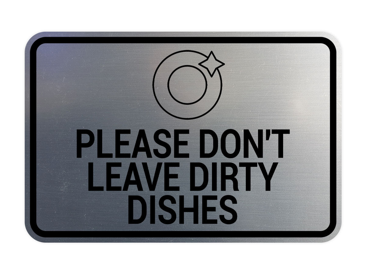 Signs ByLITA Classic Framed Please Don't leave Dirty Dishes On this Sink Wall or Door Sign
