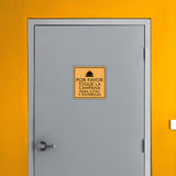 Square Plus Por Favor Toque La Campana Para Citas y Entregas Wall or Door Sign | Spanish | Health & Safety Warehouse Business Signage