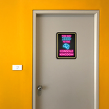 Portrait Round Plus This Way to the Console Kingdom (Right Arrow) Wall or Door Sign | Easy Installation | Gaming | Home Decor