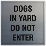 Signs ByLITA Square Dogs in Yard Do Not Enter Sign - Easy Installation | Durable Material