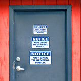 Classic Framed Plus Notice Not Open To General Public Wall or Door Sign | Workplace and Office