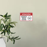 Classic Framed Plus Atención Sustancias Químicas Tóxicas No entre Door or Wall Sign | Business Warning Signage