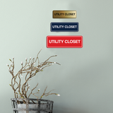 Signs ByLITA Standard Utility Closet Wall or Door Sign | Easy Installation | Office & Home Signage