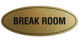Signs ByLITA Oval Break Room Sign - Laser-Engraved Lettering | Durable ABS Plastic | Vibrant Colors | Powerful Foam Tape