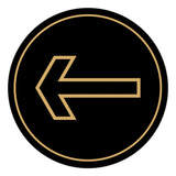 Signs ByLITA Circle Directional Arrow Left Graphic Door or Wall Sign | Easy Installation | Durable Construction | Promote Health And Safety | Caution Warning Sign for Home, Business and Office Spaces