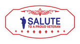 Victorian Plus Salute to a Proud Veteran Wall or Door Sign| Easy Installation | Disclaimer Waiver Notice