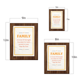 Family A Circle Of Strength, Founded On Faith, Joined In Love, Kept By God. Decorative Wall Plaque With Easel Acrylic Stand | Religious Plaques