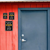 Portrait Round Plus My Aim is To Keep This Bathroom Clean Your Aim Will Help Wall or Door Sign | Office & Workspace Bathroom Signage