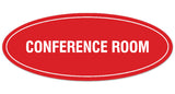 Signs ByLITA Oval Conference Room Sign - Laser-Engraved Lettering | Durable ABS Plastic | Vibrant Colors | Powerful Foam Tape