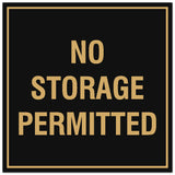 Signs ByLITA Square No Storage Permitted Sign - Easy Installation | Durable Material