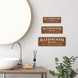 Standard Plus Bathroom Rules Enjoy & Keep It Clean Please Wall or Door Sign | Health And Safety Office Signage