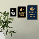 Signs ByLITA Portrait Round Sound Check Area Door or Wall Sign Easy Installation | Directing Artists & Co-Workers | Music | Concert | Festivals