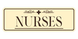 Signs ByLITA Nurses Graphic Medical Office Decor Wall or Door Sign