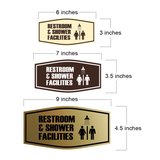 Fancy Restroom & Shower Facilities Wall or Door Sign