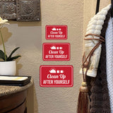 Classic Framed Plus Clean Up After Yourself Wall or Door Sign | Shared Kitchen Cleanliness and Hygiene