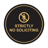 Circle Strictly No Soliciting Wall or Door Sign