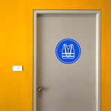 Circle Plus Safety Vest Wall or Door Sign | Easy Installation | Health & Safety Signage