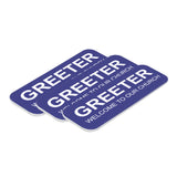 Greeter Welcome To Our Church 1 x 3" Name Tag (3 Pack)