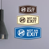 Fancy Not an Exit (Running Man) Wall or Door Sign