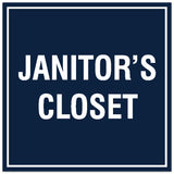 Signs ByLITA Square Janitors Closet Sign - Easy Installation | Durable Material