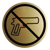 Signs ByLITA Circle No Guns Graphic Door or Wall Sign | Easy Installation | Durable Construction | Promote Health And Safety | Caution Warning Sign for Home, Business and Office Spaces