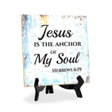 Religious Home Decor 5"x 5" Square Table Sign With Acrylic Easel